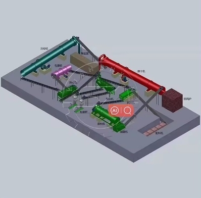 Linea di produzione completa di fermentazione di fertilizzanti organici per pellet a sfera rotonda
