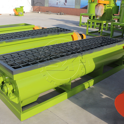 18000L miscelatore a doppio albero continuo ad alta velocità Paddle fertilizzante organico Miscelatore orizzontale
