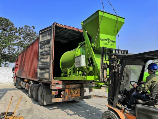 Macchina per miscelare granuli di fertilizzanti a sfuso con agitatore elettrico