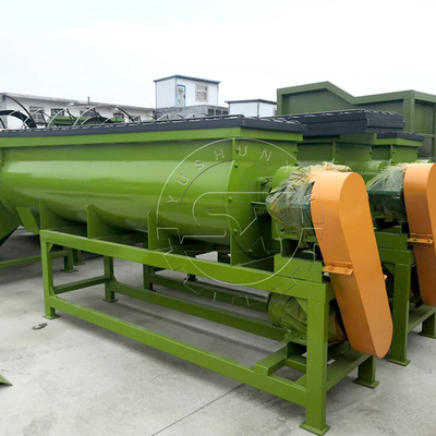 Miscelatore a doppio albero di produzione continua con miscelazione uniforme e scarico automatico