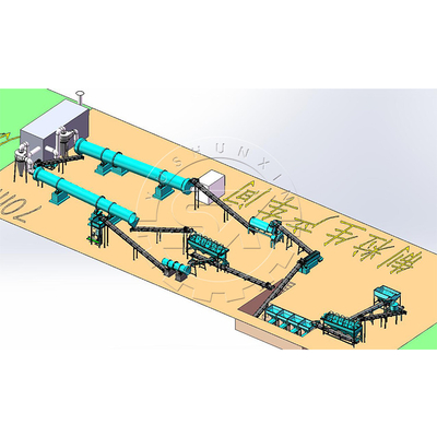 Linea di produzione di fertilizzanti organici a piccole dimensioni da 1-2 t/h Materia prima Fertilizzanti composti