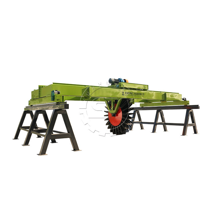380v Voltage Wheel Driving Organic Fertilizer Compost Turner con ampia larghezza di lavoro