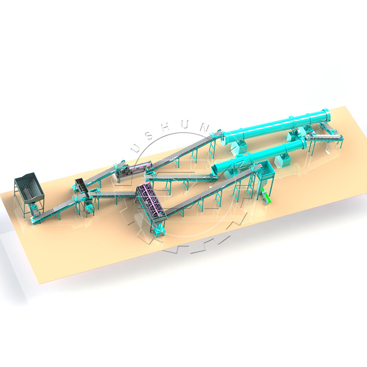 1-8 t/h Capacità attrezzature di produzione di granuli di MSW per la linea di produzione di fertilizzanti organici
